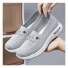 Women's Shoes New Styles Plus Size Casual Shoes Flyknit Breathable Mom Shoes Low-Cut Lightweight Flats Lace-Up Mesh Shoes