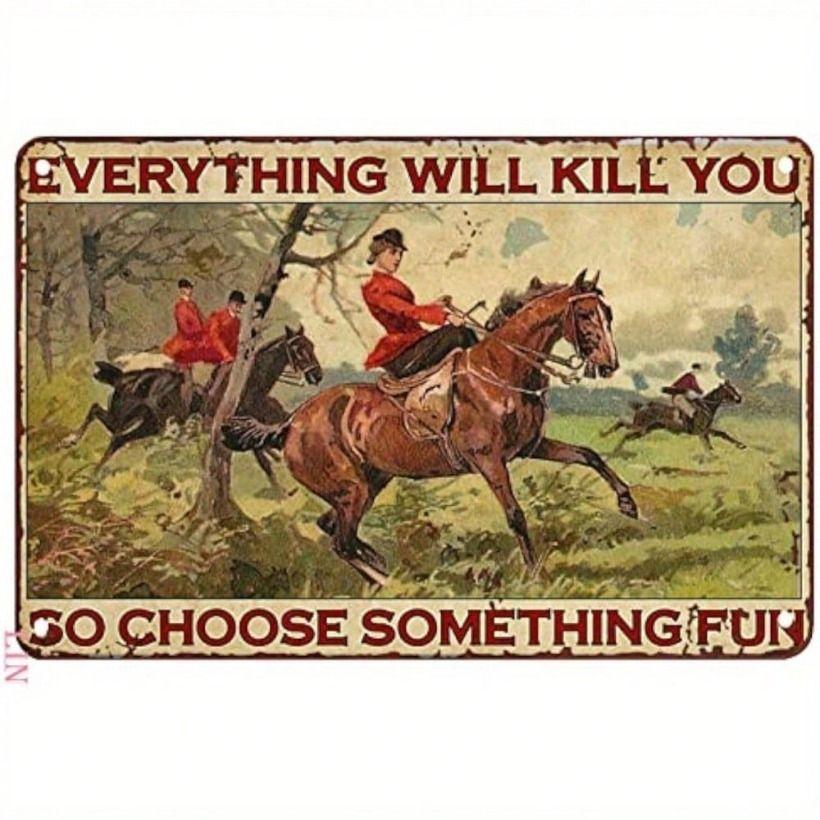 

Vintage Metal Poster Everything Will Be Okay Wall Decor 8x12 Inch