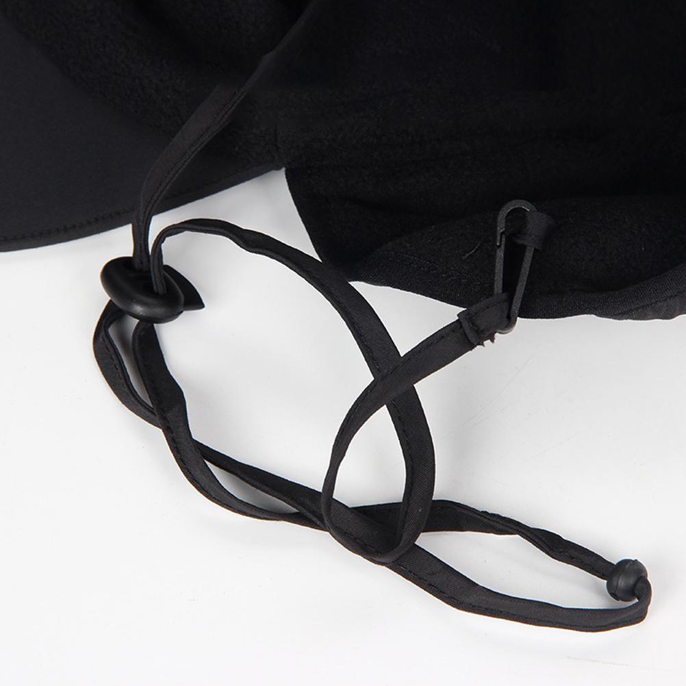 Men"s Winter Hat Waterproof Fleece Warm Earflaps Hat with Windproof Rope Adjustable Baseball