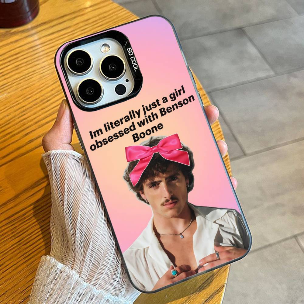 Fan Art B-Boone-e Bear BensonS Phone Case For iPhone 16 17 15 14 12 13 Pro Max Black Candy Matte Shockproof Cover