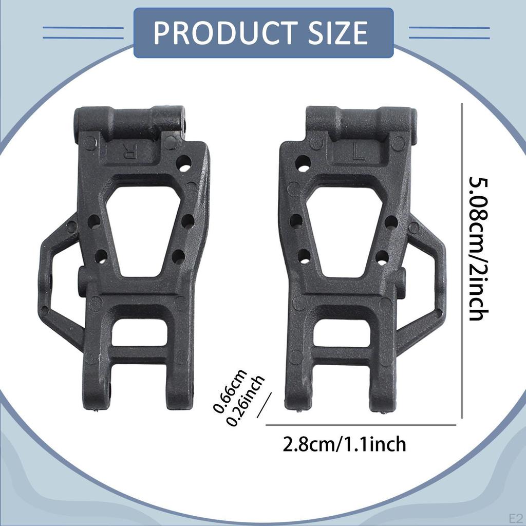 2x RC Rear Lower Suspension Arm Enhanced Stability Easy to Install DIY Spare Parts Swing for