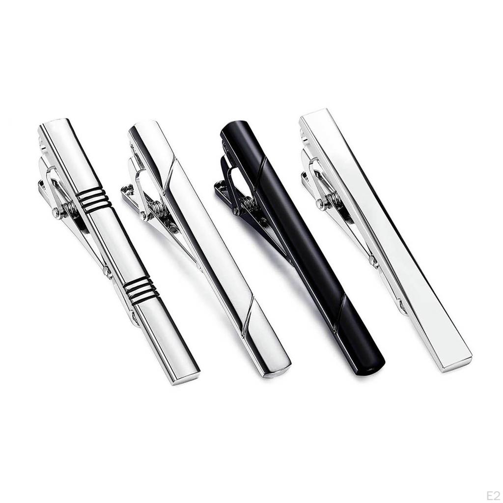 8Pcs Tie Clips, Men Clasp Personalized Pin for Button Shirt Gift