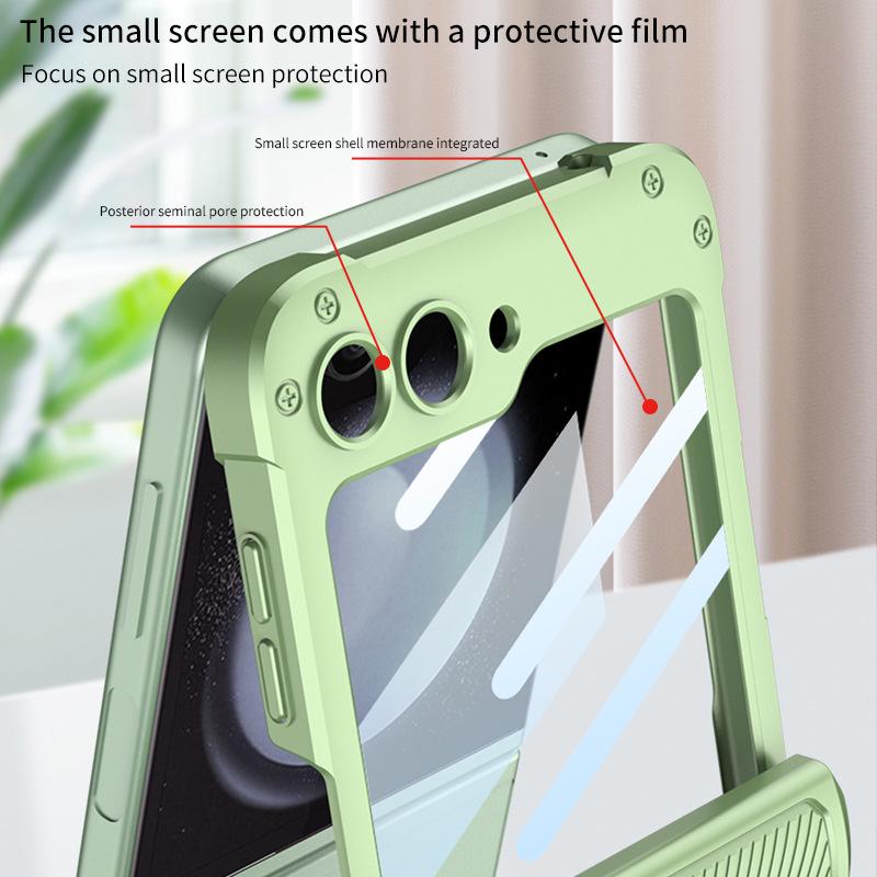 Samsung Flip5 Full Armor Hinge Case with Ring Holder
