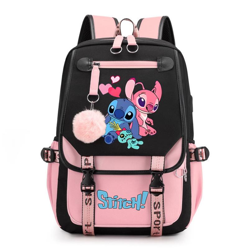 Cartoon Schoolbag Junior High School Student High School Student With Usb Multi-Function Student Schoolbag
