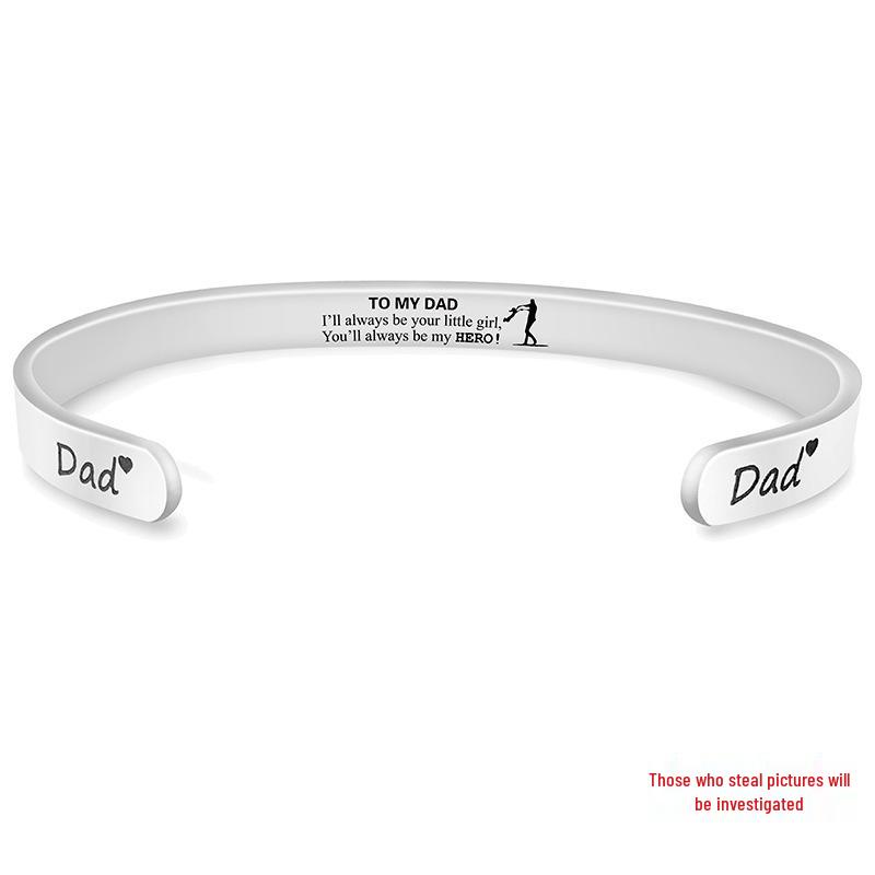 Otwarta bransoletka ze stali tytanowej z motywem krzyża - Idealny prezent na Dzień Ojca lub Boże Narodzenie.