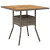 VidaXL Table de Jardin et Dessus en Bois d'Acacia, Table à Manger, Table de Repas, Meuble de Patio Terrasse Extérieur, Gris 365520