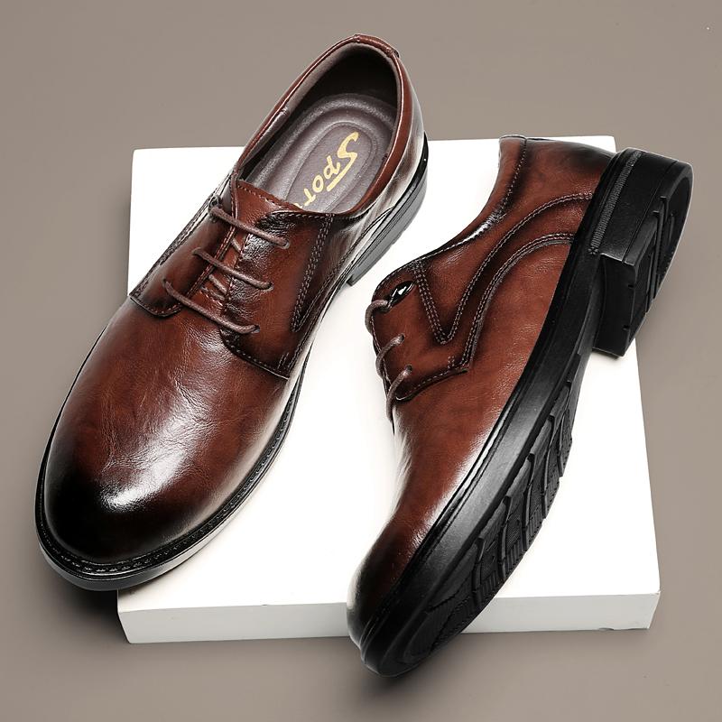 Fashion Men's Oxford Shoes New Trend Party Dress Shoes Genuine Leather Male Casual Shoes Formal Derby  Footwear Male Sneakers