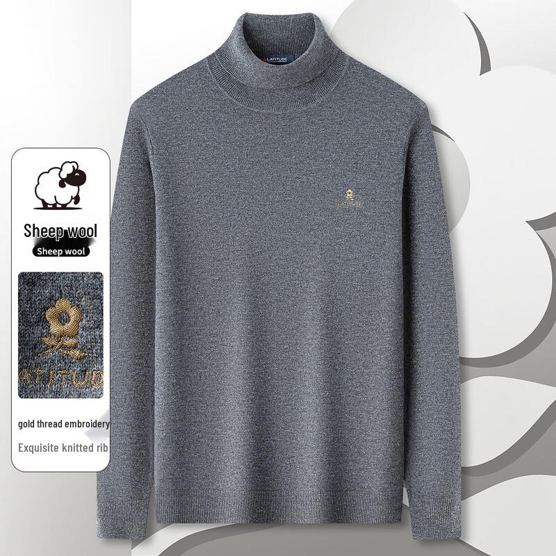 

MONTAGUT Men s Classic Thickened 100% Wool Turtleneck Sweater XL (52)