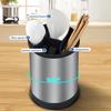 1PC rotatable stainless steel silica gel storage barrel kitchen storage rack spatula spoon tableware kitchenware storage