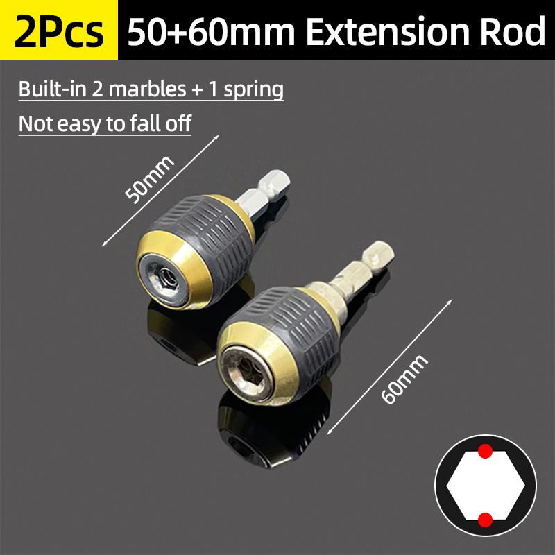 50/60/150mm Screwdriver Bit Holder Drill Extension Rod Hex Shank Self-locking Quick Release Adapter Impact Driver Power Tools