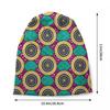Custom African Ethnic Ankara Pattern Skullies Beanies Caps Unisex Winter Warm Knitting Hat Adult Bonnet Hats Outdoor Ski Cap