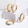 Luxury Stainless Steel Colorful Zircon Hoop Earrings For Women Fashion Korean Huggie Earrings Wedding Jewelry Pendientes Mujer