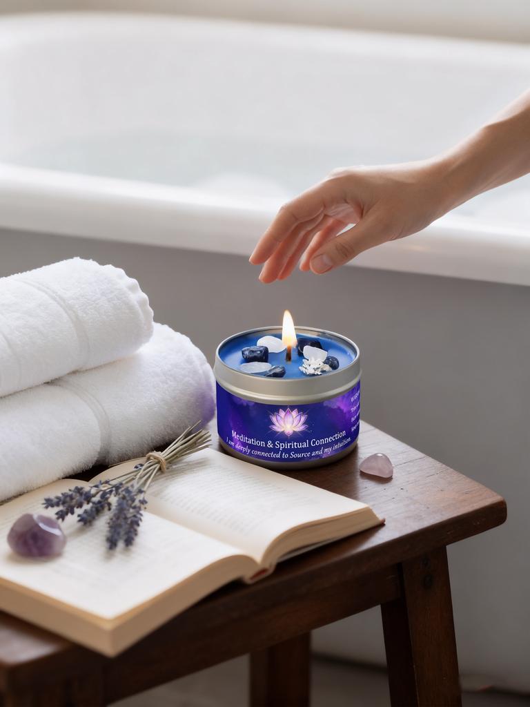 EVODUCK Law of Attraction Sacred Candle for Deep Focus, Meditation, Yoga & Reading | Christmas, Birthday Gift for Women, Friend