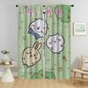 Chiikawaes Shades Modern Living Room Curtains for Camera Partition Home Interior Curtains 2 Pieces Tulle for Bedroom Curtain