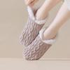 Knitted Twist Winter Floor Socks Coral Fleece Sleeping Socks Simple Thicken Plush Socks  Girls