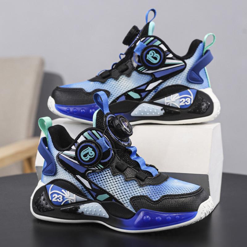 Boys Summer Basketball Shoes Students 2025 Single Net Girls Shoes Running Children's Sports Shoes Hollow Mesh Tide Shoes