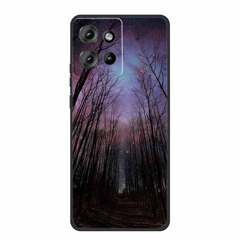 Handyhülle Für Motorola Moto G 2025 Hülle Cartoon Schwarzes Silikon Weiches TPU Rückseite Für Motorola Edge 50 Neo S50 G75 Hülle G 75
