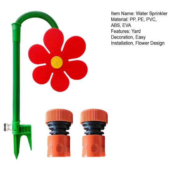 Dancing Flower Sprinkler for Dogs Crazy Flower Lawn Sprinklers with Spike Garden Irrigation Tool for Yard Watering Decoration