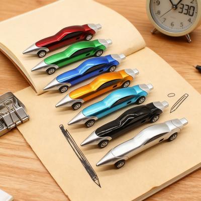Car Toy Pens Wheels Fun Retractable Ballpoint with Real Rolling Pens for Kids Party Favors