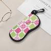Vintage Floral Patchwork Print Soft Eyeglasses Sunglasses Case,Portable Anti Scratch Spectacle Pouch,Lightweight Protective Eyewear Bag for Travel