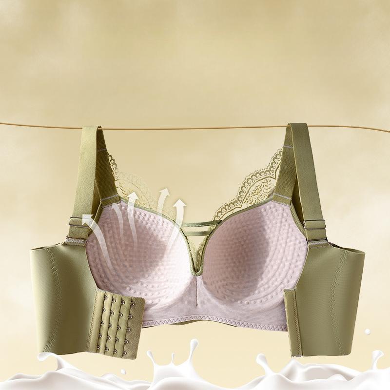 Large Size Bra for Women Adjustable Strapless Anti Glare Bra Women's Gathering Seamless Bra