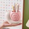 1Pc Snail-Shaped Pen Holder, ABS Desk Organizer for Pencils/Makeup Brushes, Multi-Functional Stationery Storage