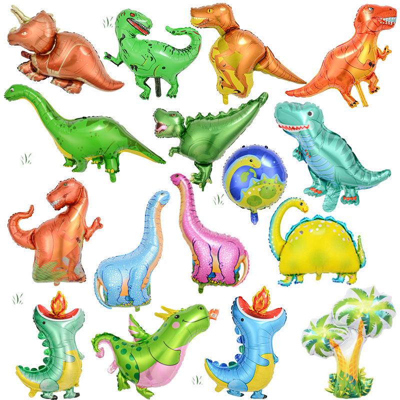 Cartoon Animal Tyrannosaurus Rex Dinosaur Balloon Children'S Cartoon Q Version Birthday Forest Theme Party Decoration