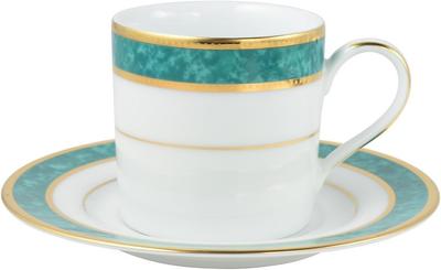 CANION WITS Vesuvio Šálek a podšálek na kávu, Designový západní stolní servis (Dárek, Domov, Kavárna, Restaurace, atd.) pro Krásný Jídelní Stůl [Canyon Wits]