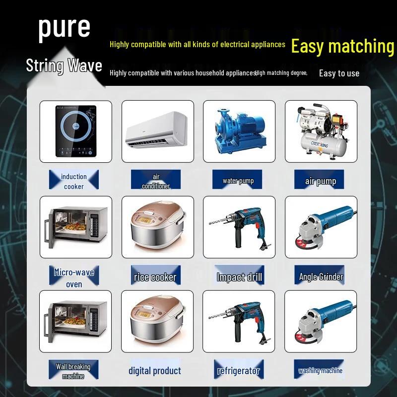 Xiweit 1000W 72V naar 220V Pure Sinusgolf Stroomomvormer