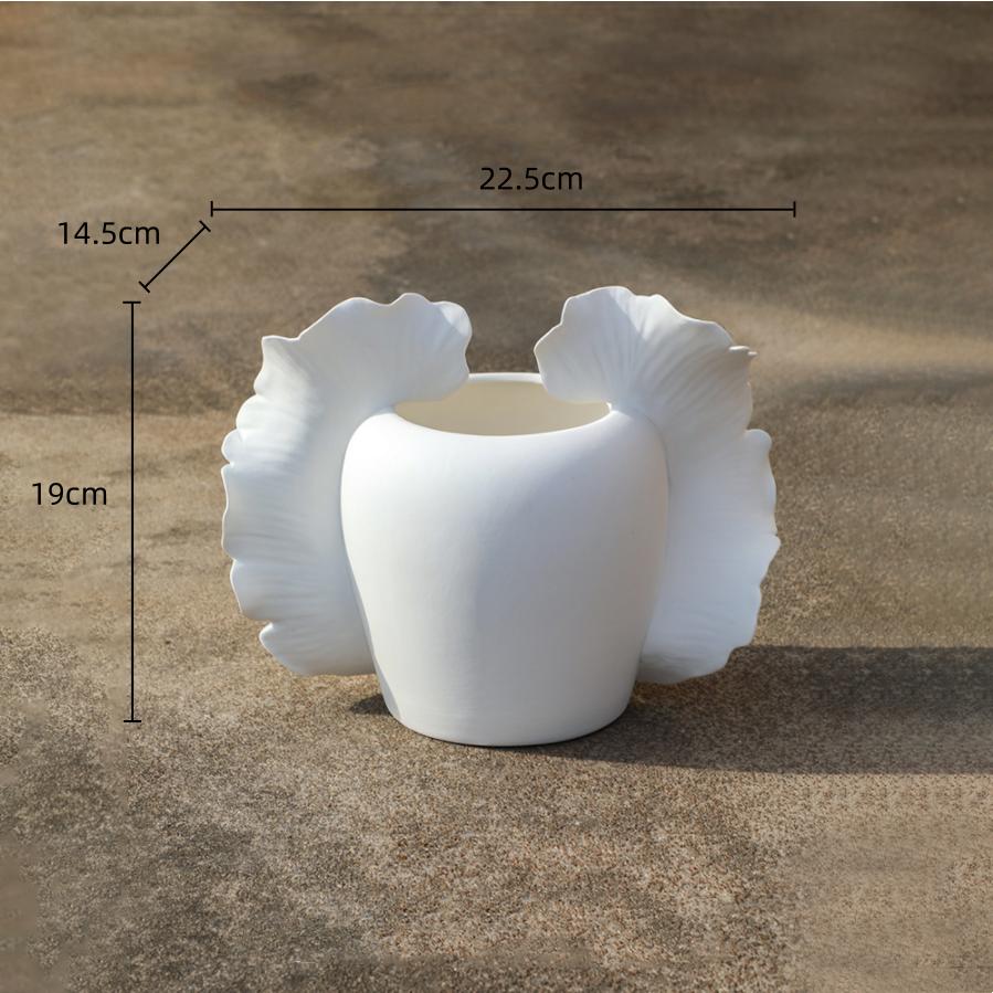 Креативные Ручная роспись Керамические Вазы Волнистый Узор Крылья Керамическое Ремесло Цветочные Композиции Аксессуары Домашний Декор