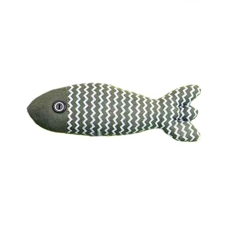 3pcs Pet Teething Toy Fish Design Cat Toy Interactive Durable Cat Chew Toy Plush Pillow Kitten Toy Indoor and Outdoor