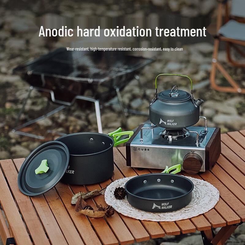 Wolf Walker LXZ-80006 Portable Camping Cookware Set