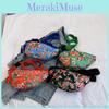 Fashionable Black Red Green Blue Floral Design Casual Sling Bag For Daily Use
