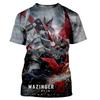 3D Mazinger Z Printed T-shirt Transformers Pattern Men's Short Sleeve Top Fashionable Comfortable Cool Street Wear