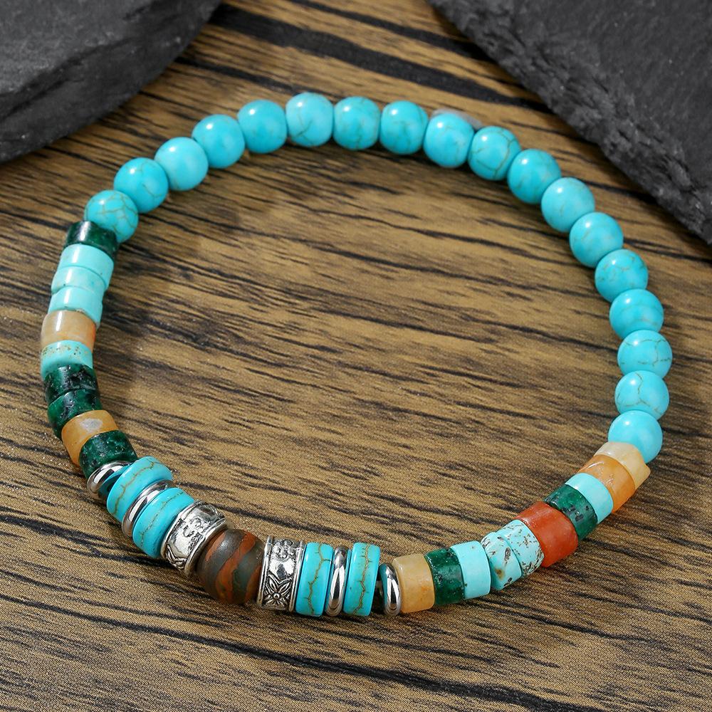 JYL TS Bracelet Bohemian Mixed Bead -Blends Styles & Attracts Eclectic Fortune ZJ14835 баклажановый