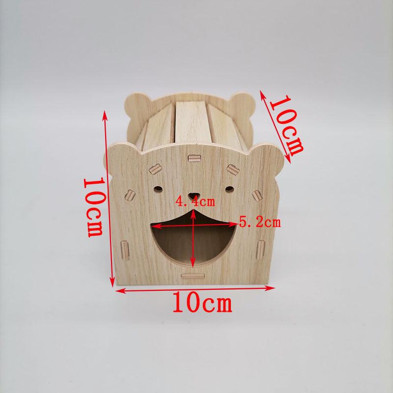 Solid Wood Double-Layer Hamster House with Swing & Seesaw