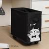 Oxford Cloth Storage Basket for Office, Study, Dorm Room, Under Desk, Mobile with Wheels, Foldable Dirty Laundry Basket