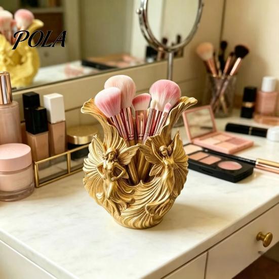 Creative Desktop Organizer 3D Printed Pen Holder, Fairies for Pens, Pencils, Makeup Brushes, Unique Desk Stationery Holder Minimalist Modern