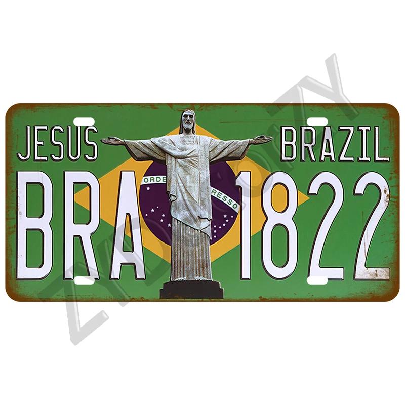 Plechový cedule s vlajkou země Francie Španělsko Německo SPZ Na zeď Domov Restaurace Řemesla Bar Dekorace Kovový cedule Mexiko USA