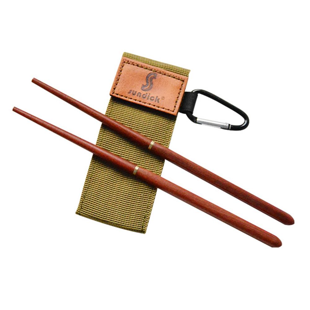 Mahogany Folding Chopsticks Outdoor Camping Picnic Travel Portable Tableware