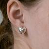 Tatiana (925 Silver) Bulky Emblem Heart One-Touch Earrings EC3011