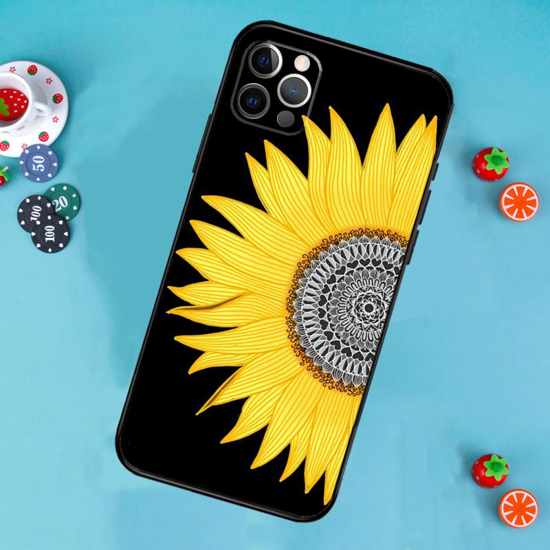 Sunflower Phone Case For iPhone 17 Air 16 15 14 13 12 11 Pro Max 12 13 mini 15 16 Plus 16e Cover Funda