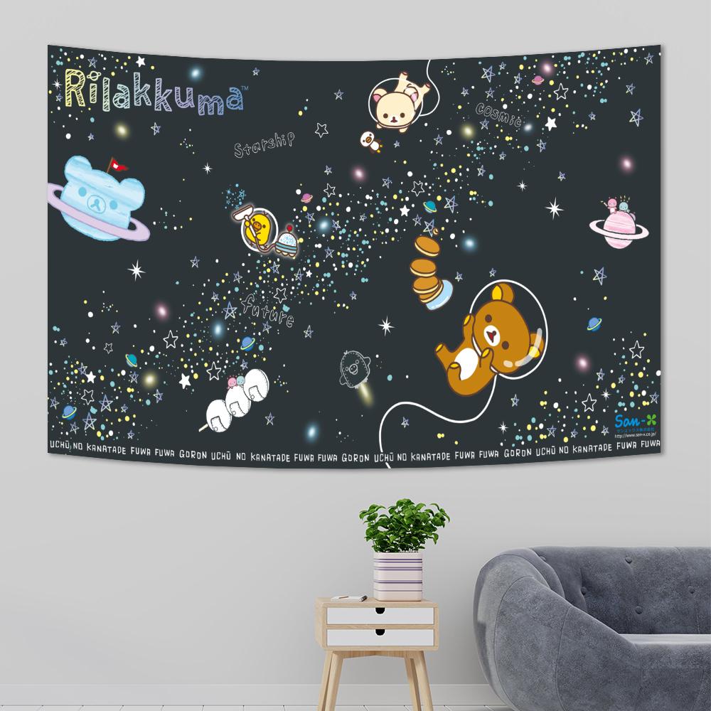 Cute Cartoon RRilakkuma Hippie Wall Hanging Tapestries Bohemian Wall Tapestries Mandala cheap INS Home Decor kawaii sakura