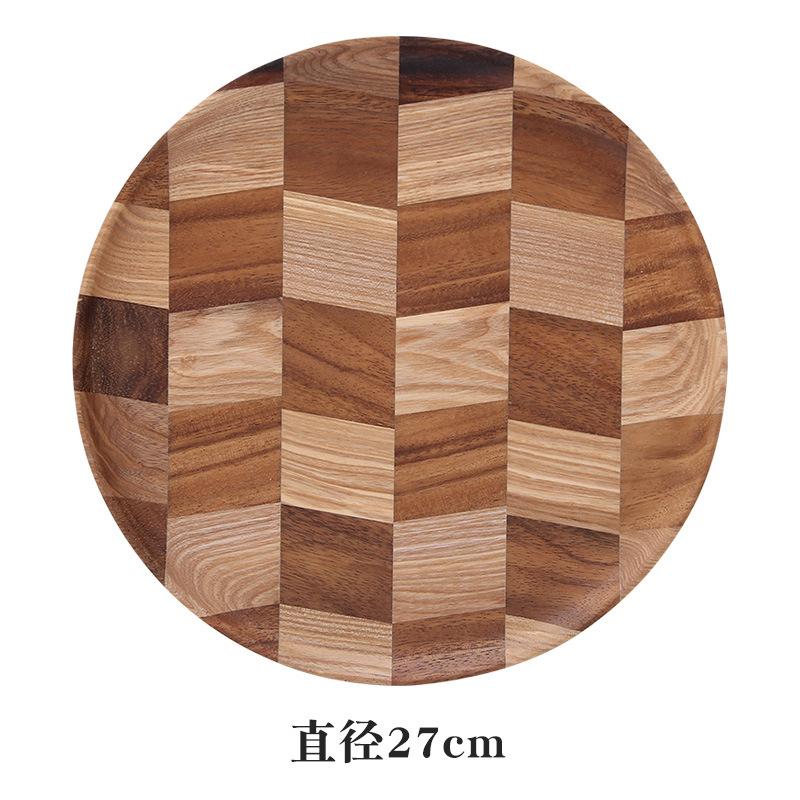 

Креативный деревянный поддон, круглая обеденная тарелка, бытовое использование, фруктовый торт, десертная тарелка, деревянная тарелка, украшения, подносы для блюд, декоративные