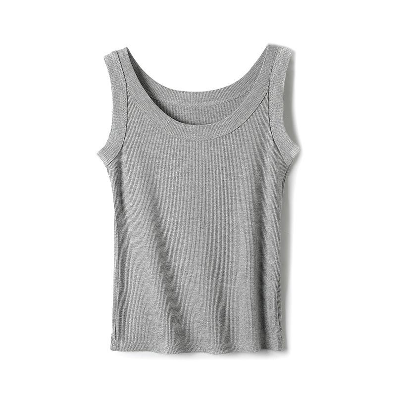 Stilig Vest Elegance Mote Casual H523 Camisole Undertrøye Dame Innside Ut Bruk Ermeløs Underdelsskjorte Sommer Trådet Undertrøye Slim Topp