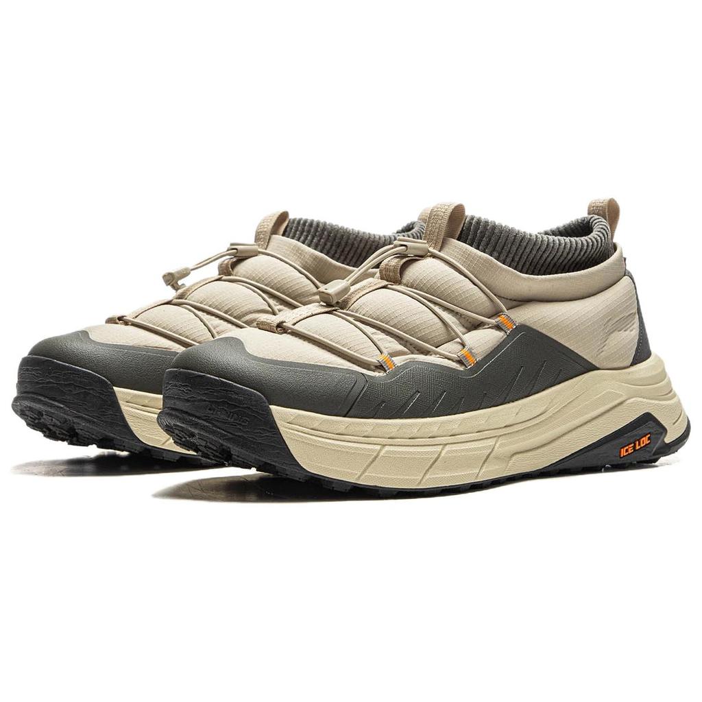 Li Ning Star Path Simple Comfortable Warm Mid-Top Casual Shoes Unisex Sneakers Light-Brown AGLV161-4