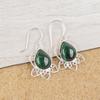 Malachite Pendant, 925 Sterling Silver Earrings, Gift For Women Handmade Earrings Gemstone Jewelry, For Wedding Gift