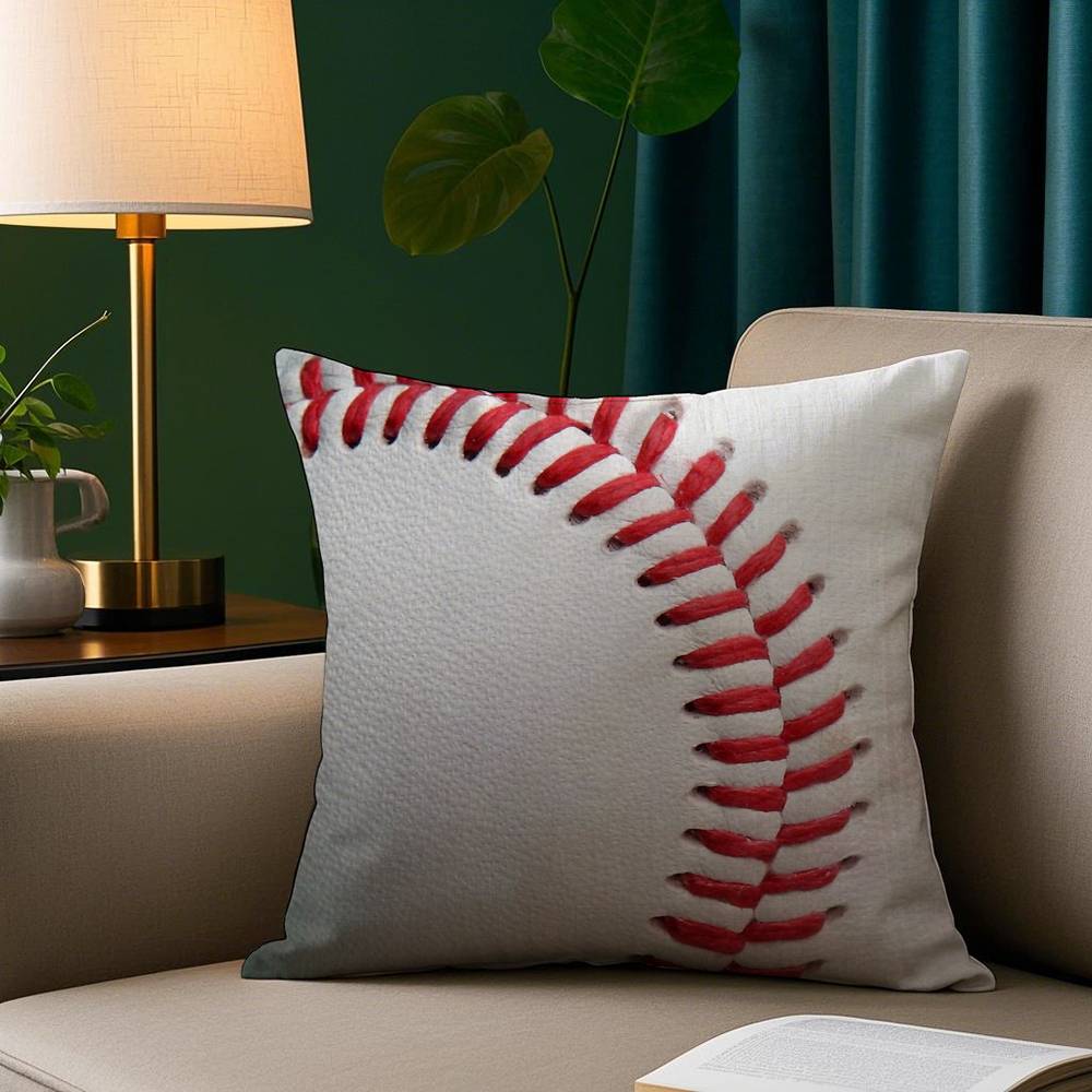 Fashion BASEBALL Pillow Case Short Plush Double-sided Print Square Throw Pillow Covers Sofa Home Cushion Decor
