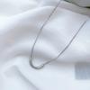 Korean Versatile Curved Smile Necklace Female Niche Cold Wind Stacked Collarbone Chain Titanium Steel Simple Accessories
