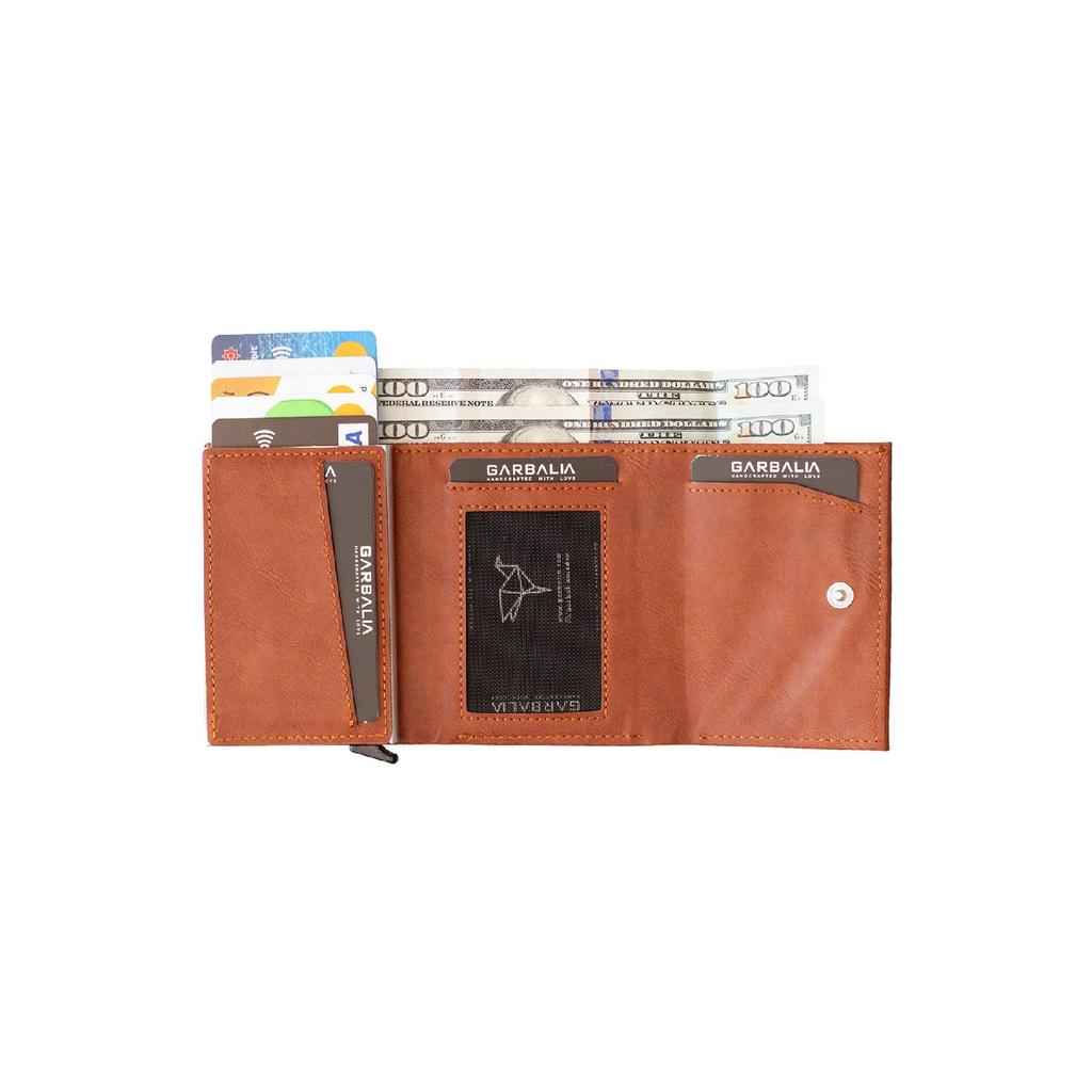 Schwarzes Kartenetui mit Lyons-Mechanismus